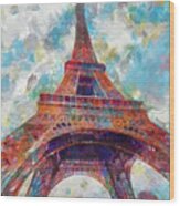 Abstract Eifel - Paris France Wood Print