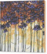 Abstract Landscape Original Purple Tree Painting Modern Art Prints Megan Duncanson Wood Print