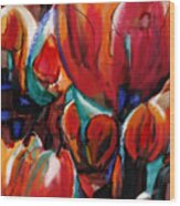 Abstract Tulip Summer Wood Print