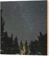 Acadia Milky Way Glow Wood Print