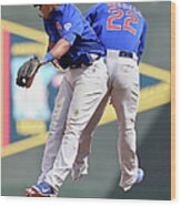 Addison Russell And Starlin Castro Wood Print
