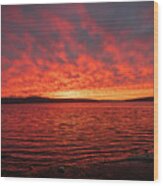 Adirondacks Sunset At Tupper Lake Wood Print