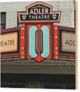 Adler Theatre Marquee Wood Print