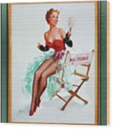 Admiring Miss Sylvania By Gil Elvgren Vintage Xzendor7 Old Masters Reproductions Wood Print