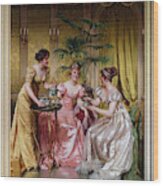Afternoon Tea By Frederic Soulacroix Wood Print