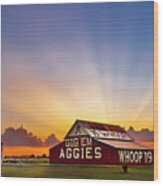 Aggie Barn Fifteen Nineteen Wood Print