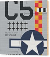 Aircraft Markings - Usa P-51 Wood Print
