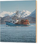 Alaska- Fishing Boat Wood Print