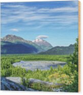 Alaska's Exit Glacier Valley Wood Print