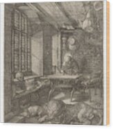 Albrecht Durer  St Jerome In His Study Wood Print