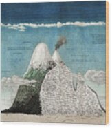 Alexander Von Humboldts Chimborazo Map Retouched Wood Print