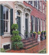 Alexandria Virginia Row Houses 1806 Wood Print