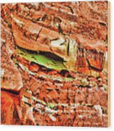 Amazing Red Cliffs Wood Print