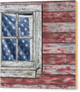 America, Inside And Out Wood Print