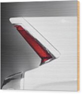 American Classic Car Deville 1962 Tail Fin Abstract Wood Print