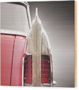 American Classic Car Estate Wagon 1958 Caballero Tail Fin Wood Print