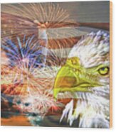 American Patriotism  Artistry Wood Print