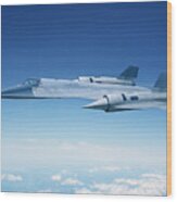 American Spy Jet Airplane Wood Print
