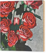 An Abundance Of Roses Wood Print