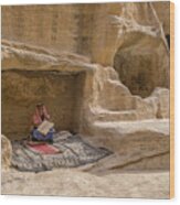 An Old Bedouin In Wadi Rum, Jordan Wood Print