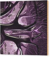 Anatomy Abstract 1 Purple Portrait Wood Print
