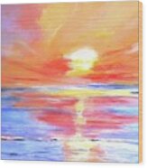 Anegada Sunset Wood Print