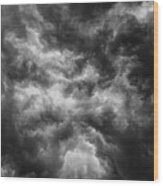 Angry Clouds Wood Print