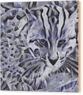 Animal Abstract Art - Eurasian Wildcat Wood Print