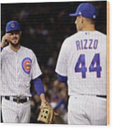 Anthony Rizzo And Kris Bryant Wood Print