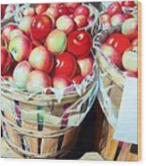 Apples For Sale Wood Print