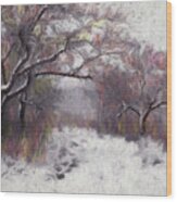 Apples In A Storm Wood Print