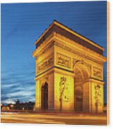 Arc de Triomphe at night, Place Charles de Gaulle, Champs Elysees