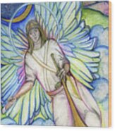 Archangel Gabriel Wood Print