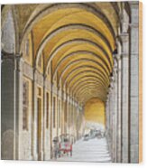 Archway In Lucca Wood Print