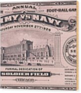 1926 Army Vs. Navy Football Ticket Wood Print