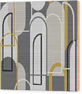 Art Deco Arch Window Pattern 3500x3500 Seamless Repeat Wood Print