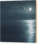 Art - Reflection Of The Moon Wood Print