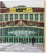 Asbury Park Boardwalk Winter Colors In New Jersey Wood Print