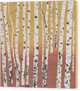 Aspen Trees I Wood Print