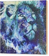 Astral Lion Wood Print