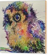 Atticus The Owl Wood Print
