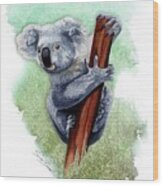 Australian Koala Wood Print