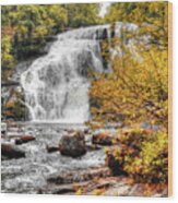 Autumn At Bald River Falls Wood Print