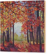 Autumn Rapture - Forest Wood Print