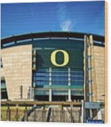 Autzen Stadium - Home Of The Oregon Ducks Wood Print