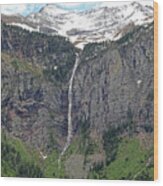Avalanche Falls - Glacier National Park Wood Print