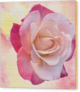 Awesome Pink Rose Wood Print