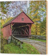 Bailey Covered Bridge, Washington County, Pa Wood Print