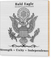 Bald Eagle National Symbol Wood Print