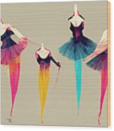 Ballerina  Chain  Gang  Vector  Art  Cmyk  Bfc4d66e  4484  4ca6  B5bd  7c276a66fe78 Wood Print
